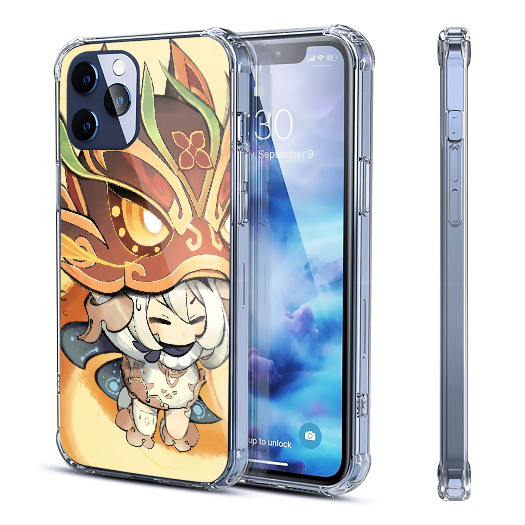 げんし神 genshin 【iPhone 12シリーズ対応】透明スマホケース（クリアソフトケース）